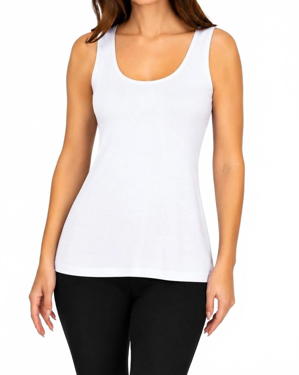 NEW A'NUE MIAMI a line tank in white